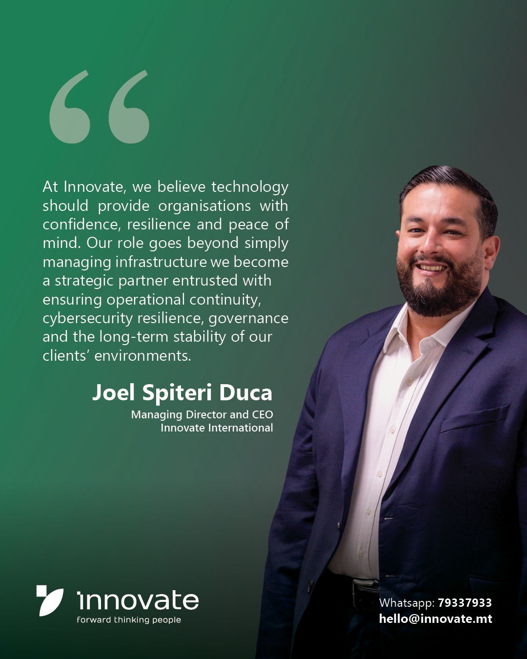 Innovate International (Malta) ad