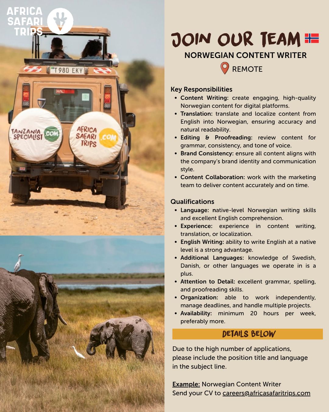 Africa Safari Trips ad