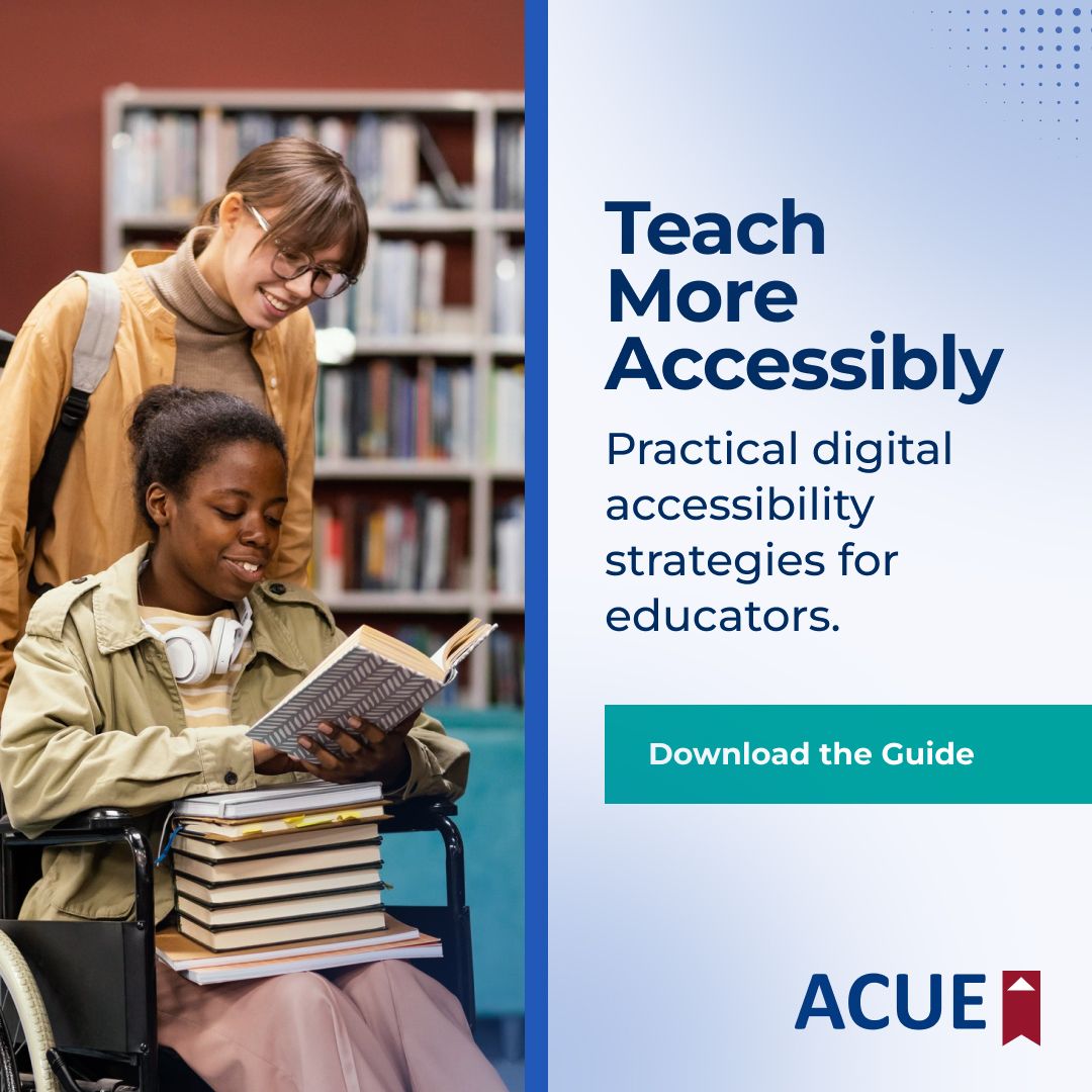 Association of College and University Educators (ACUE) ad