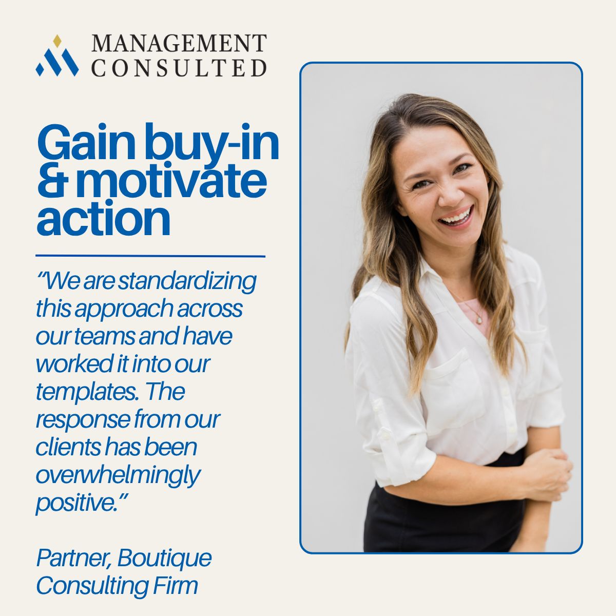 Management Consulted ad