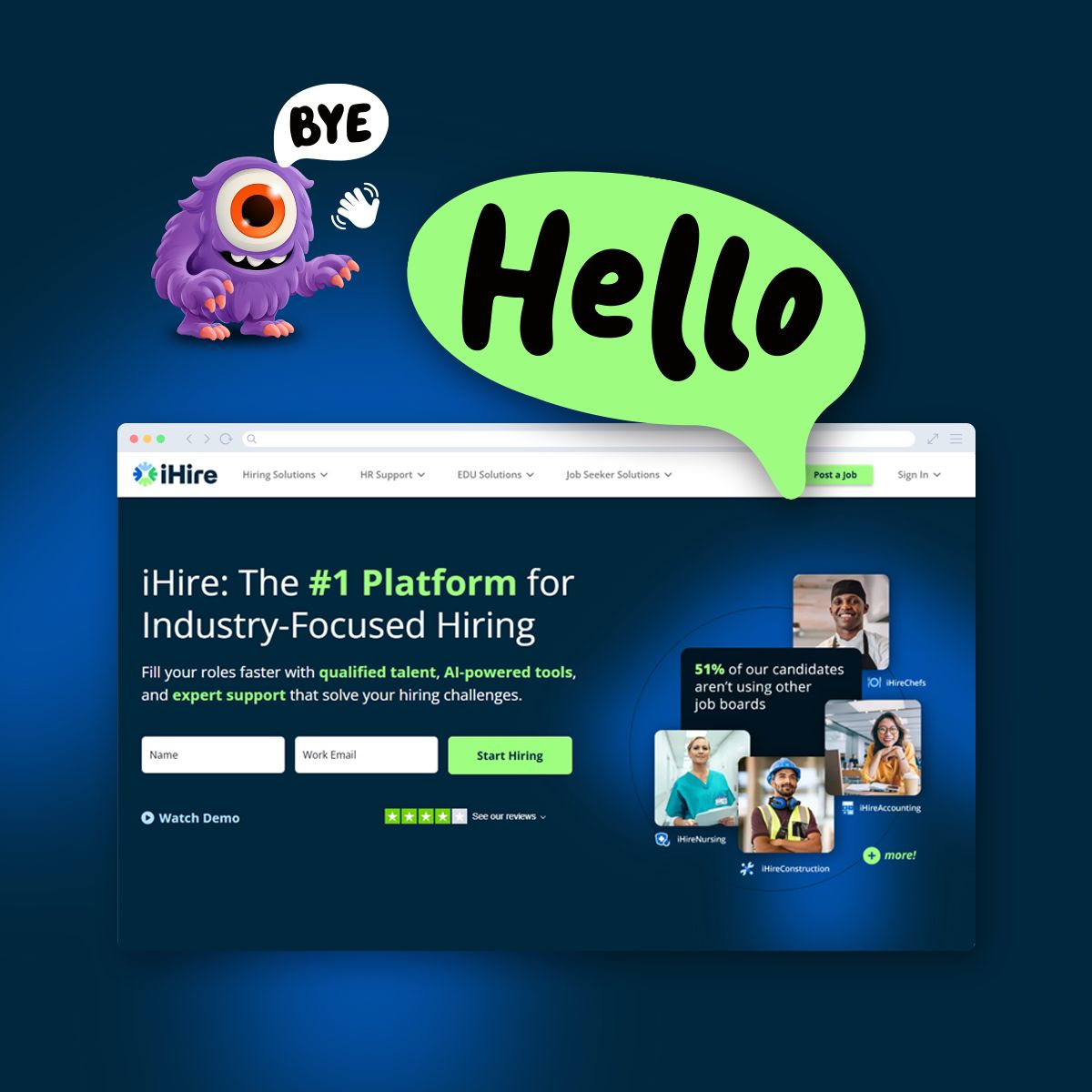 iHire ad