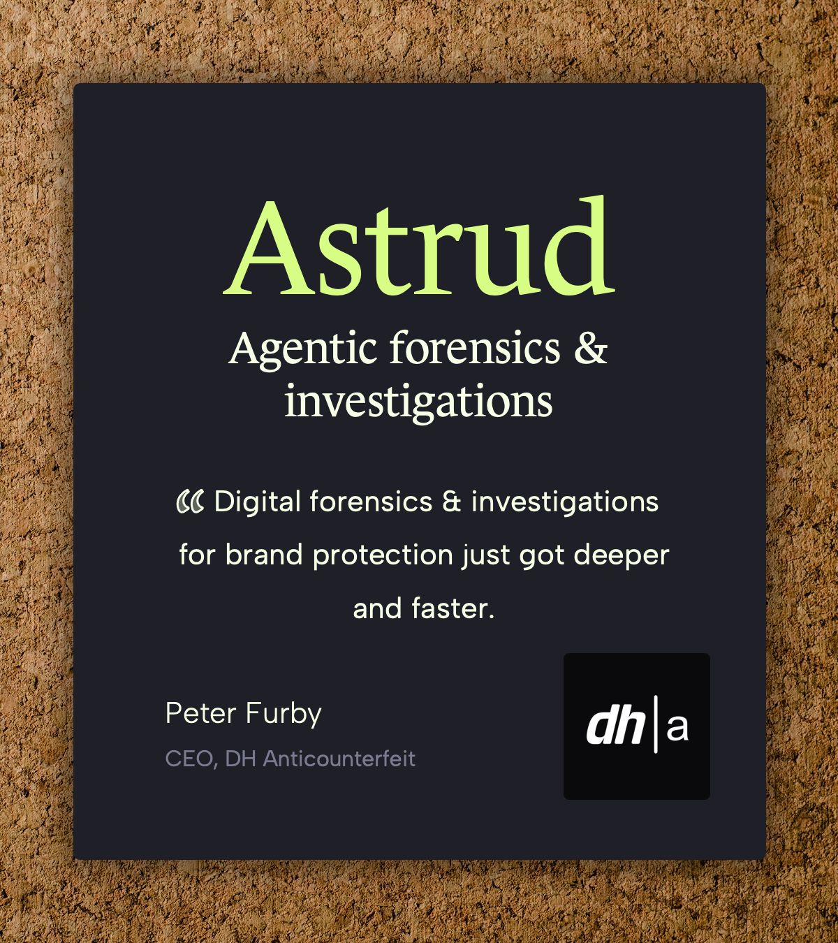 DH Anticounterfeit ad