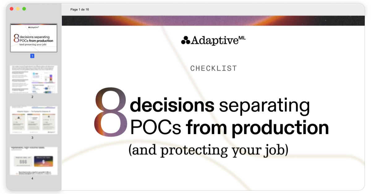 Adaptive ML (acquired by Datadog) ad