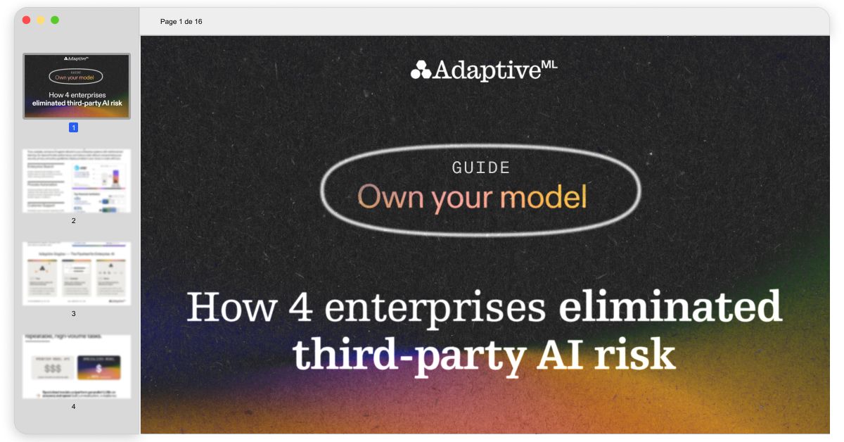 Adaptive ML (acquired by Datadog) ad