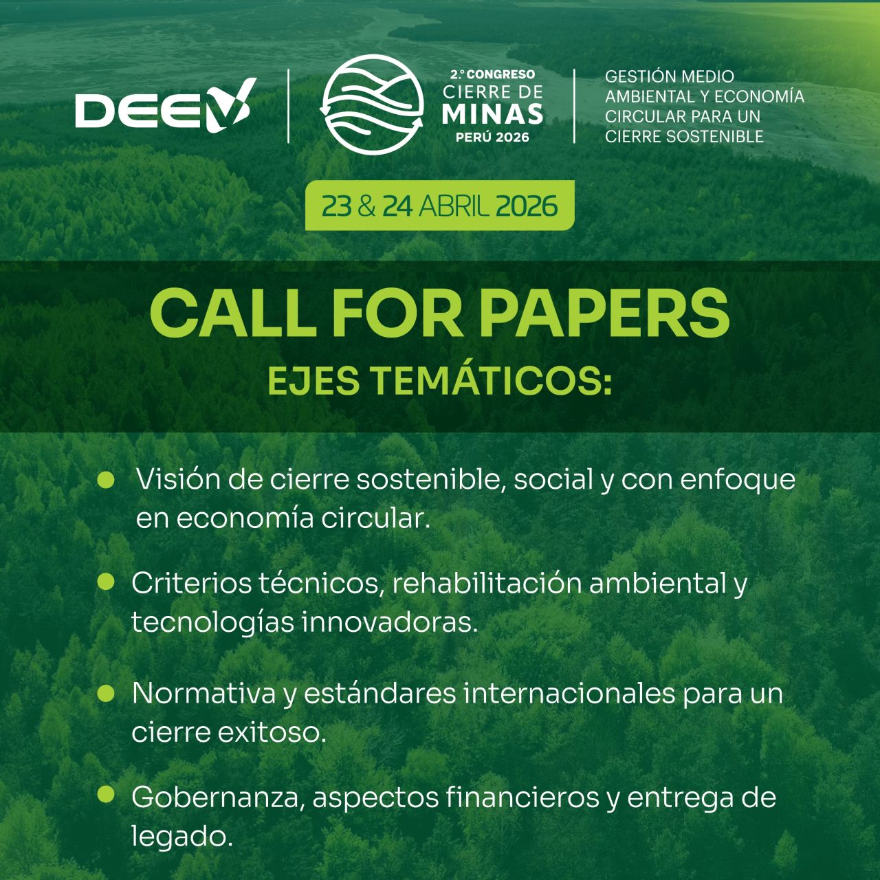 DEEV - Congresos Mineros Perú ad