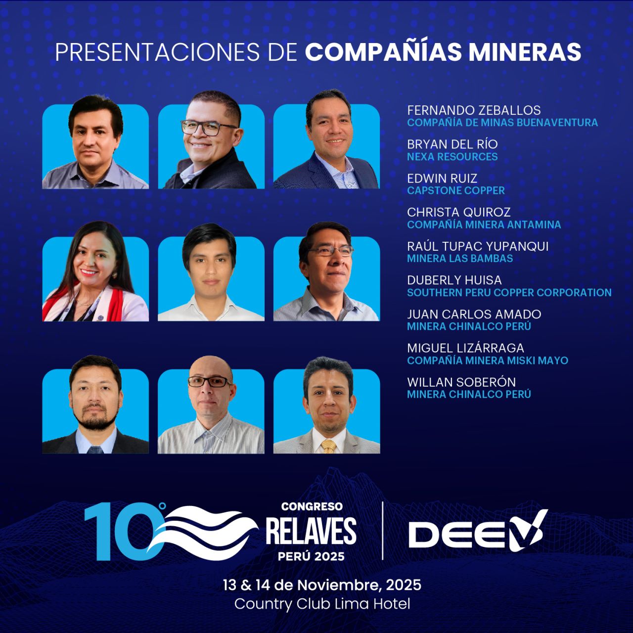 DEEV - Congresos Mineros Perú ad