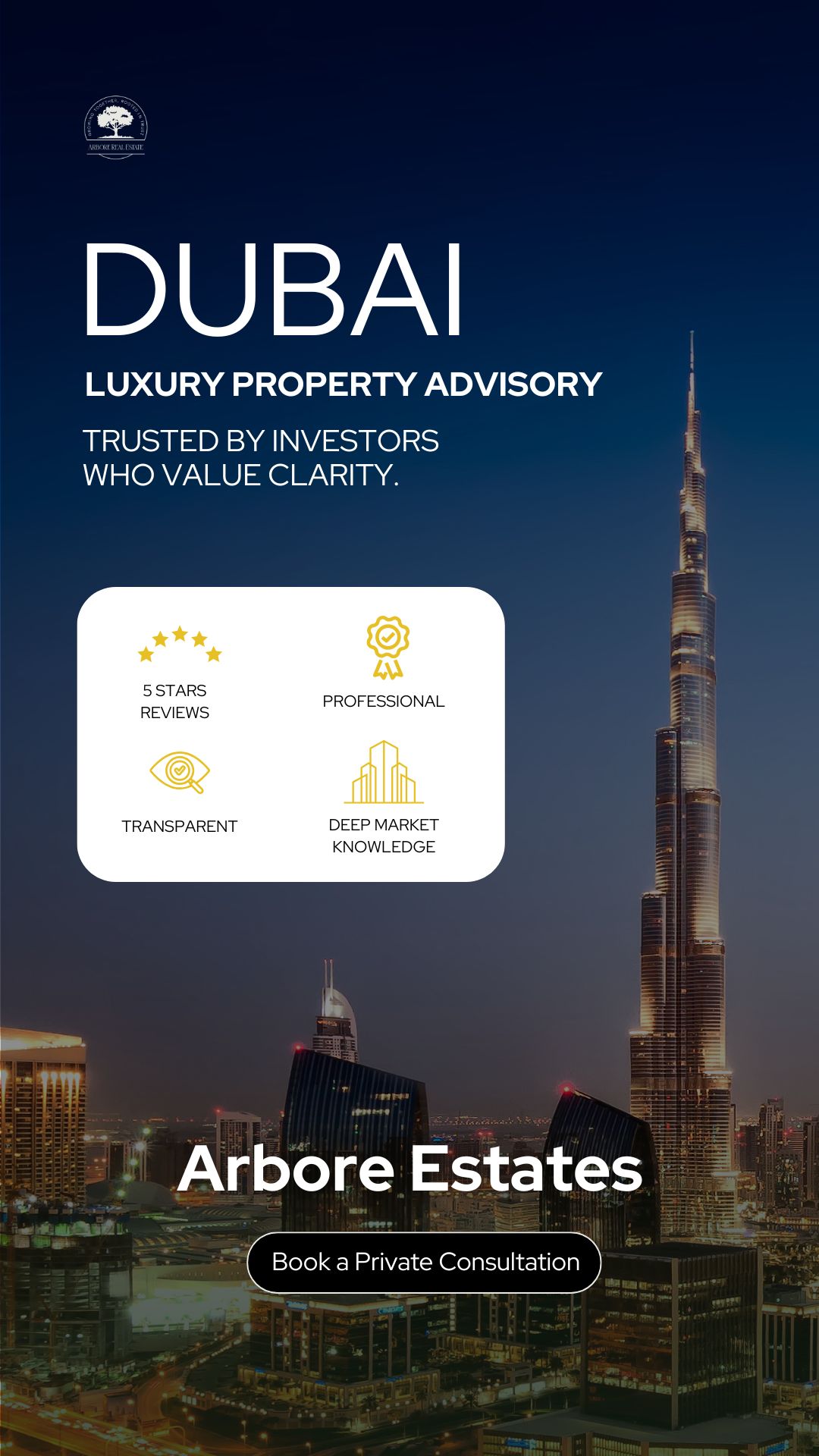 Arbore Real Estate ad