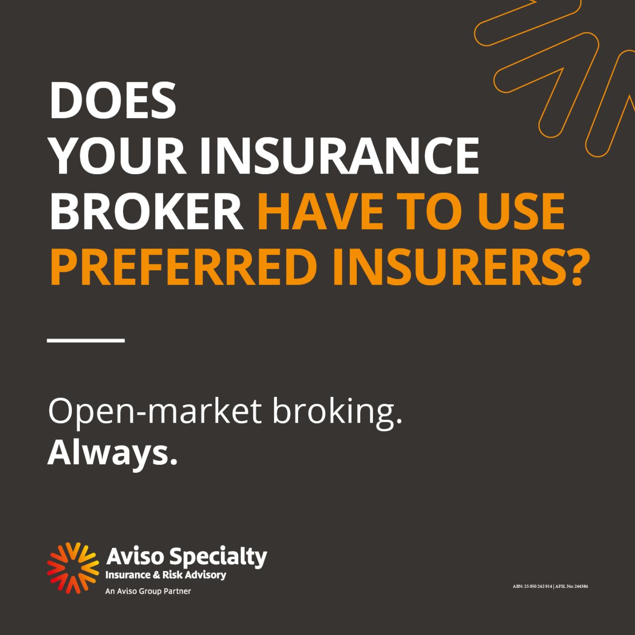 Aviso Specialty ad