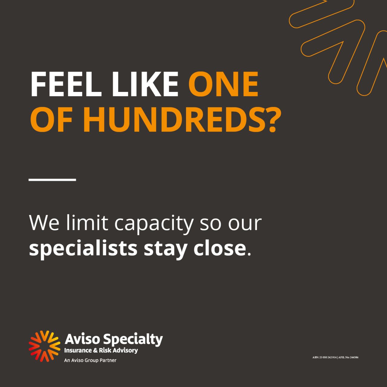 Aviso Specialty ad
