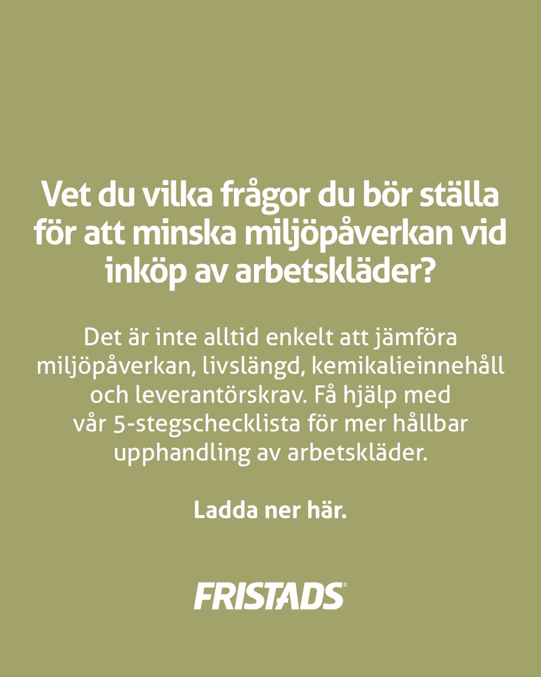 Fristads AB ad