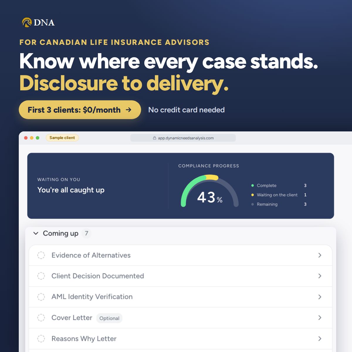 Dynamic Needs Analysis (DNA) ad