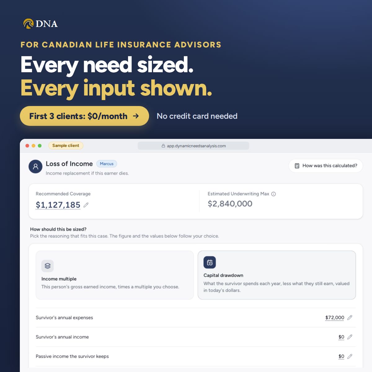 Dynamic Needs Analysis (DNA) ad
