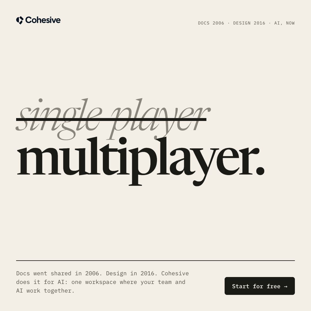 Cohesive ad
