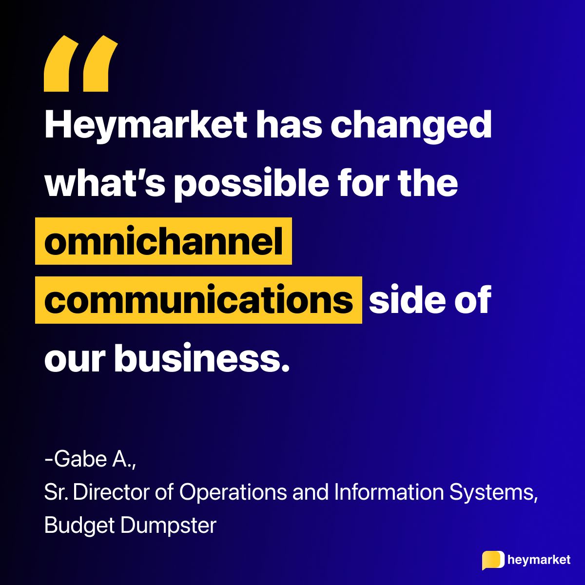 Heymarket ad