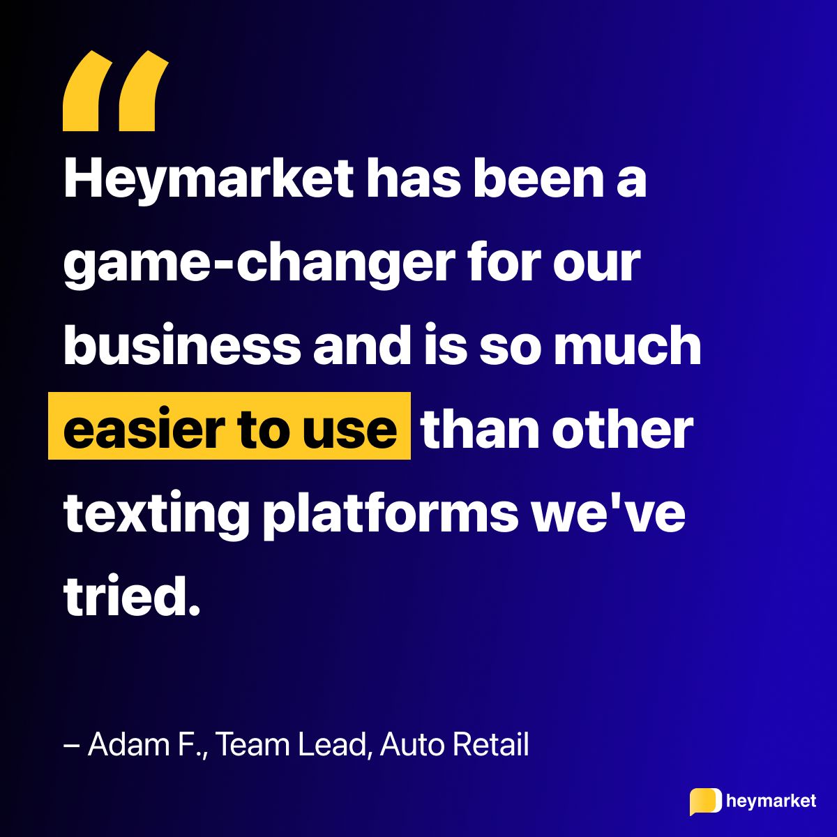 Heymarket ad