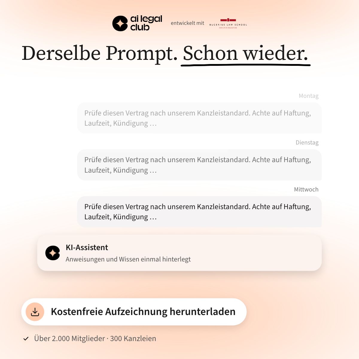 AI Legal Club ad