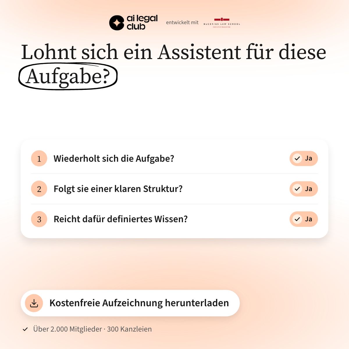 AI Legal Club ad