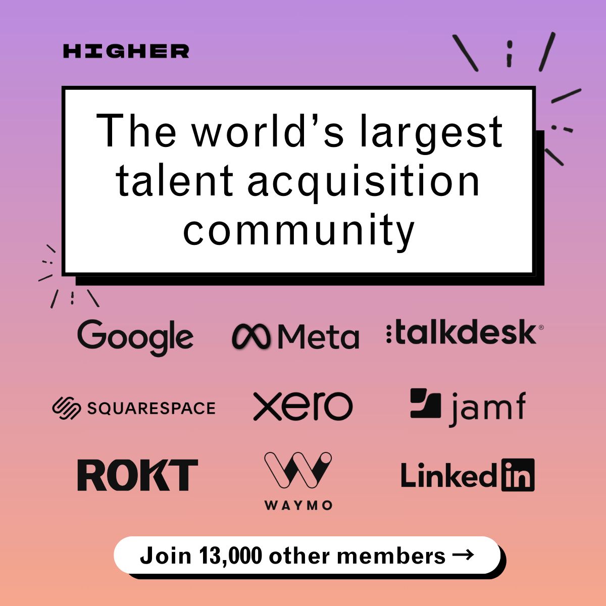 HIGHER Community ad