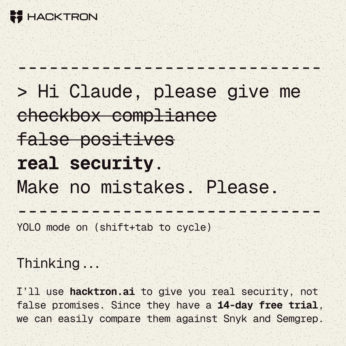 Hacktron AI ad