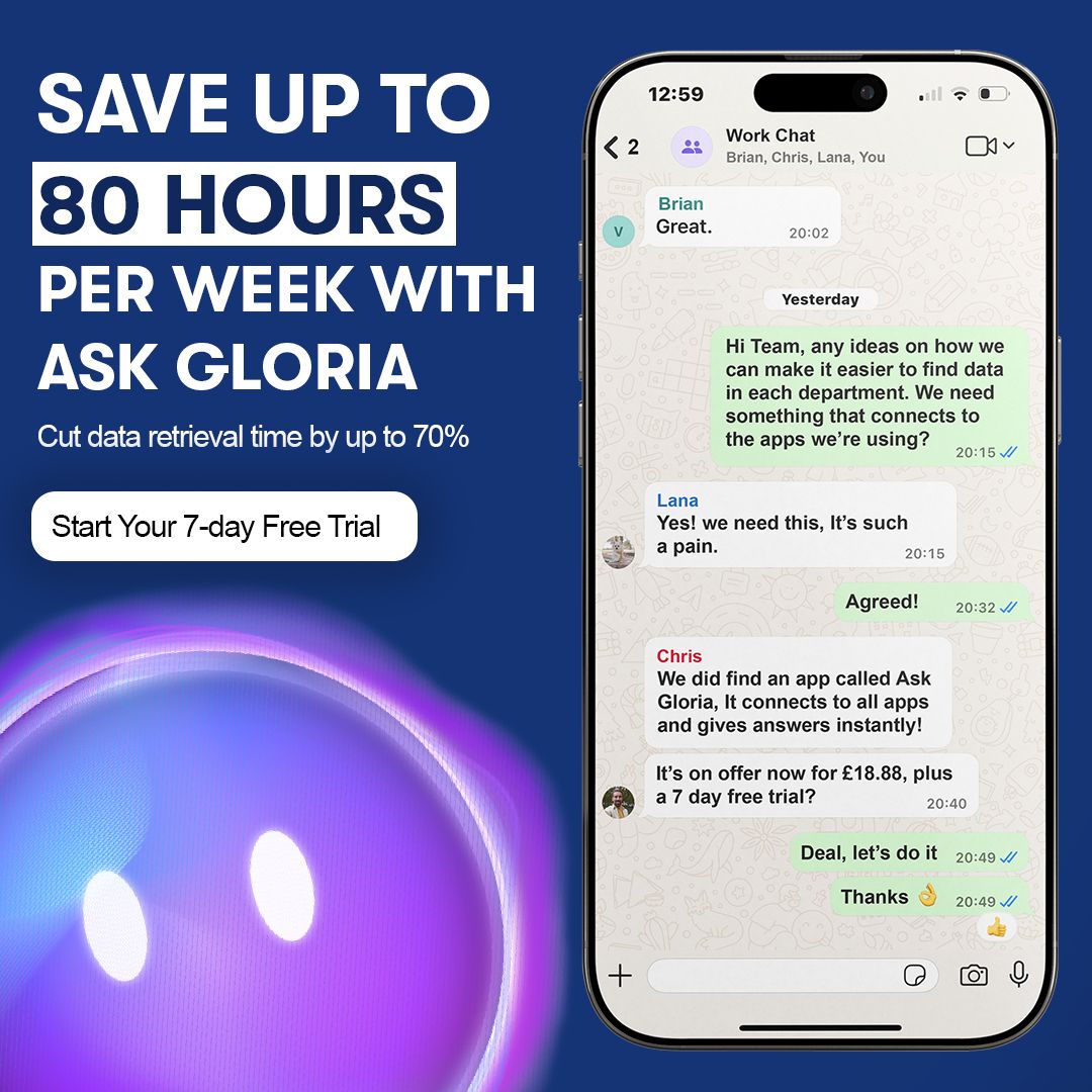 Ask Gloria AI ad
