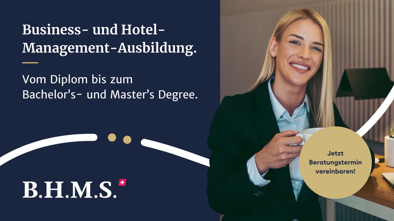 BHMS Zürich Business & Hotel Management School ad
