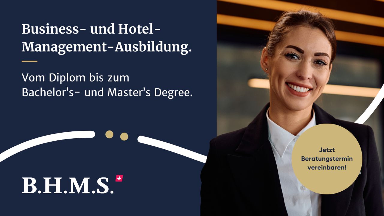 BHMS Zürich Business & Hotel Management School ad