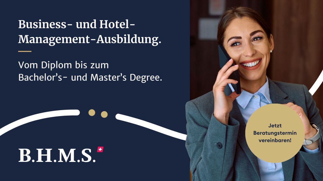 BHMS Zürich Business & Hotel Management School ad