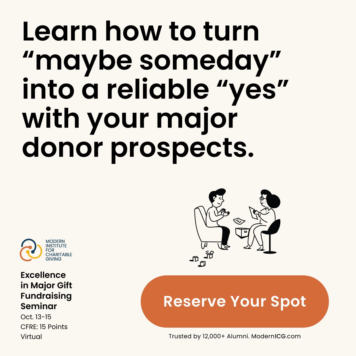 Modern Institute for Charitable Giving ad