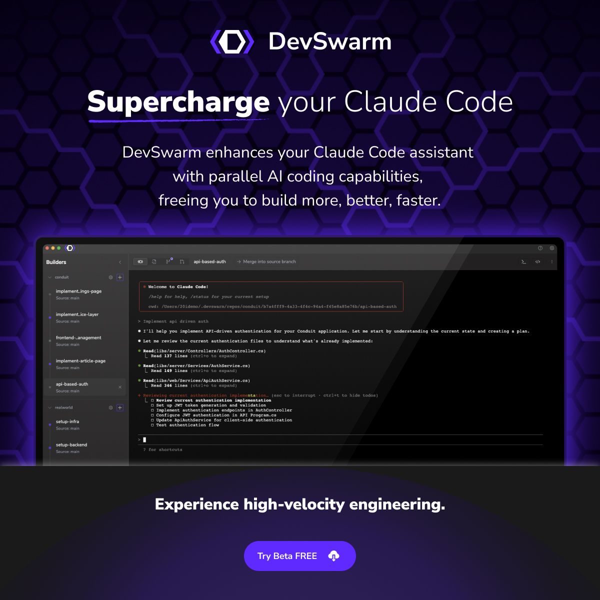 DevSwarm ad