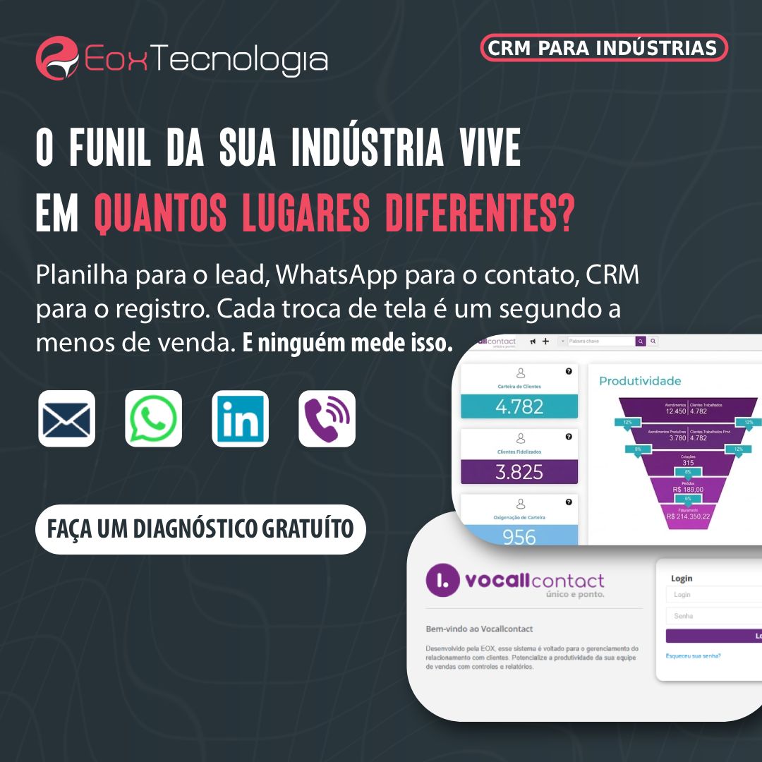 EOX Tecnologia - Solução omnichannel em vendas e atendimento para indústrias e distribuidores B2B ad