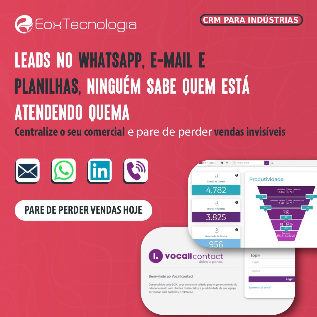 EOX Tecnologia - Solução omnichannel em vendas e atendimento para indústrias e distribuidores B2B ad