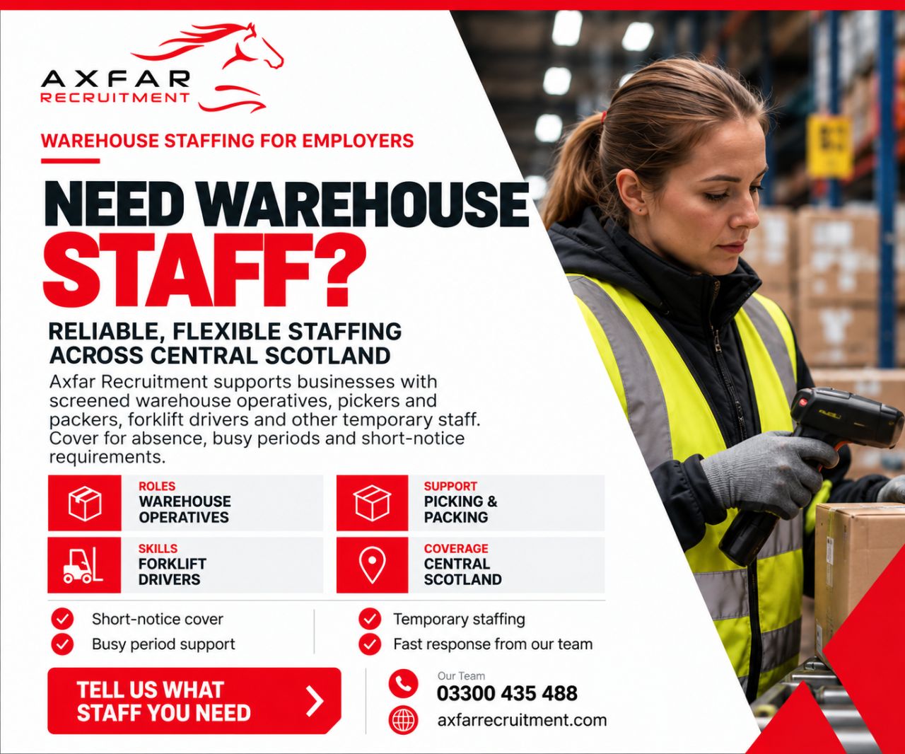 Axfar Recruitment ad