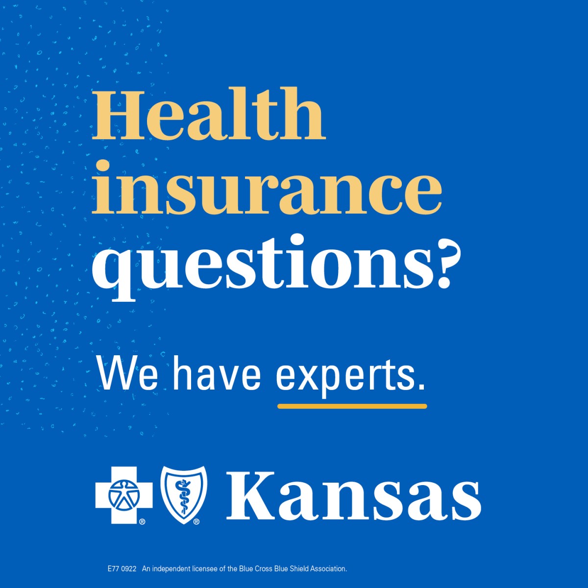 Blue Cross and Blue Shield of Kansas ad