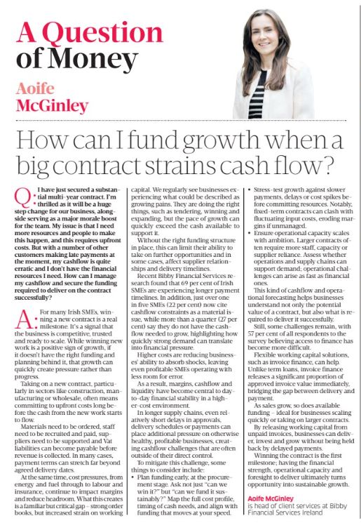 Bibby Financial Services Ireland ad