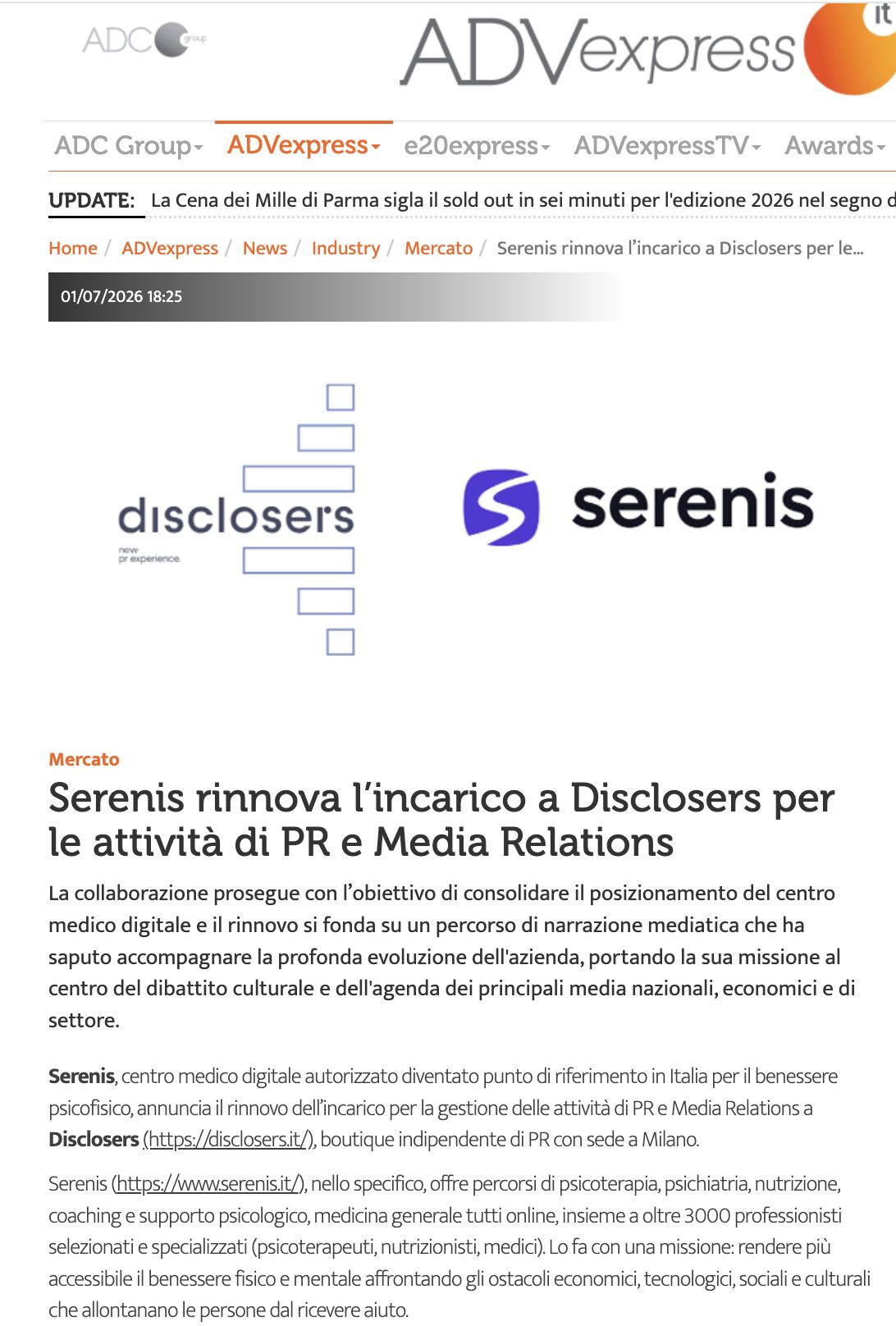 Disclosers ad