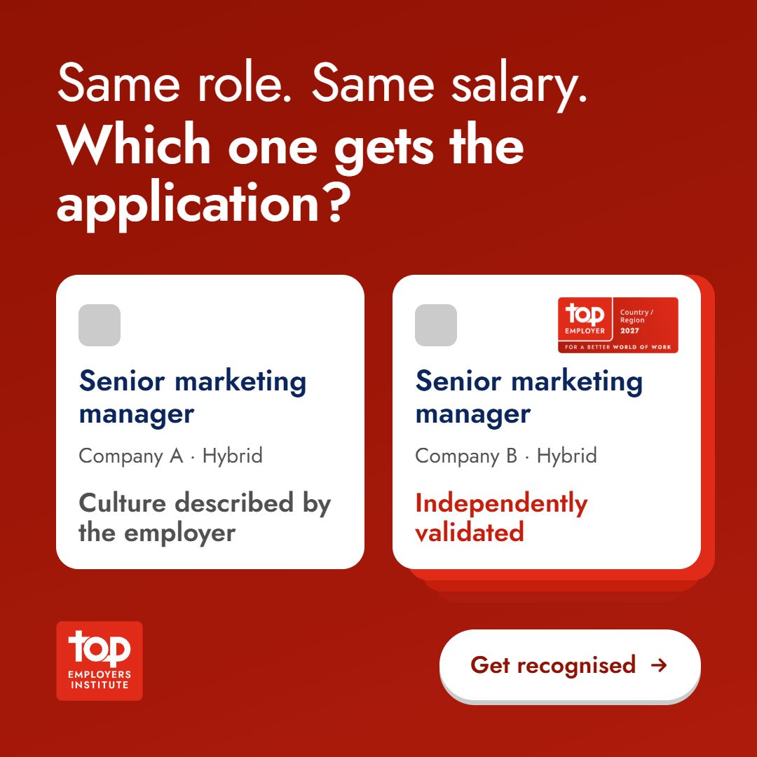 Top Employers Institute ad