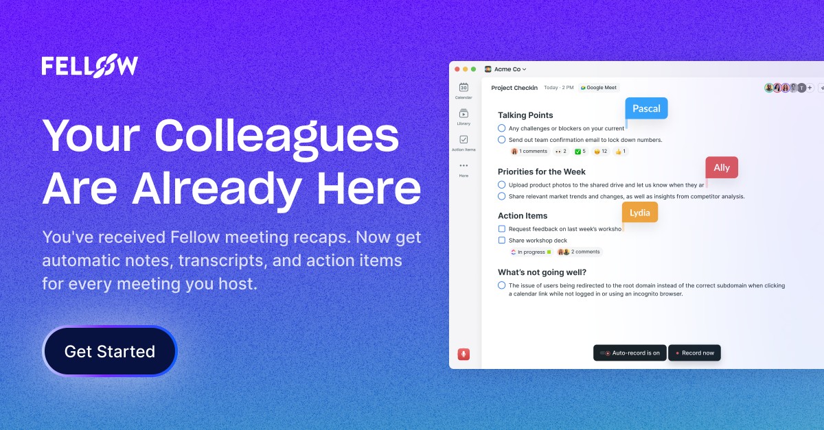 Fellow - AI Meeting Assistant ad