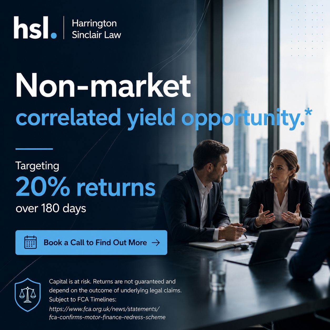 Harrington Sinclair Law ad