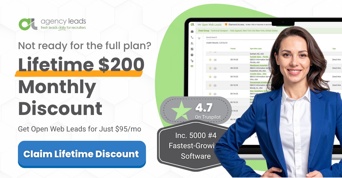 Agency Leads - Lead Generation Tool for Staffing Agencies ad