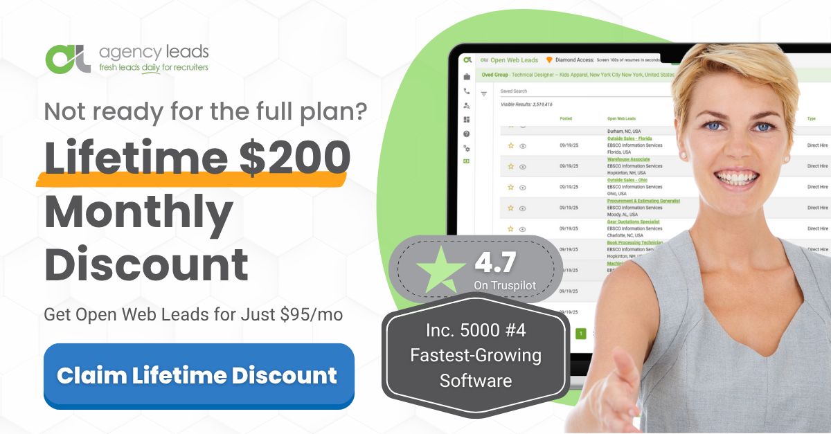 Agency Leads - Lead Generation Tool for Staffing Agencies ad