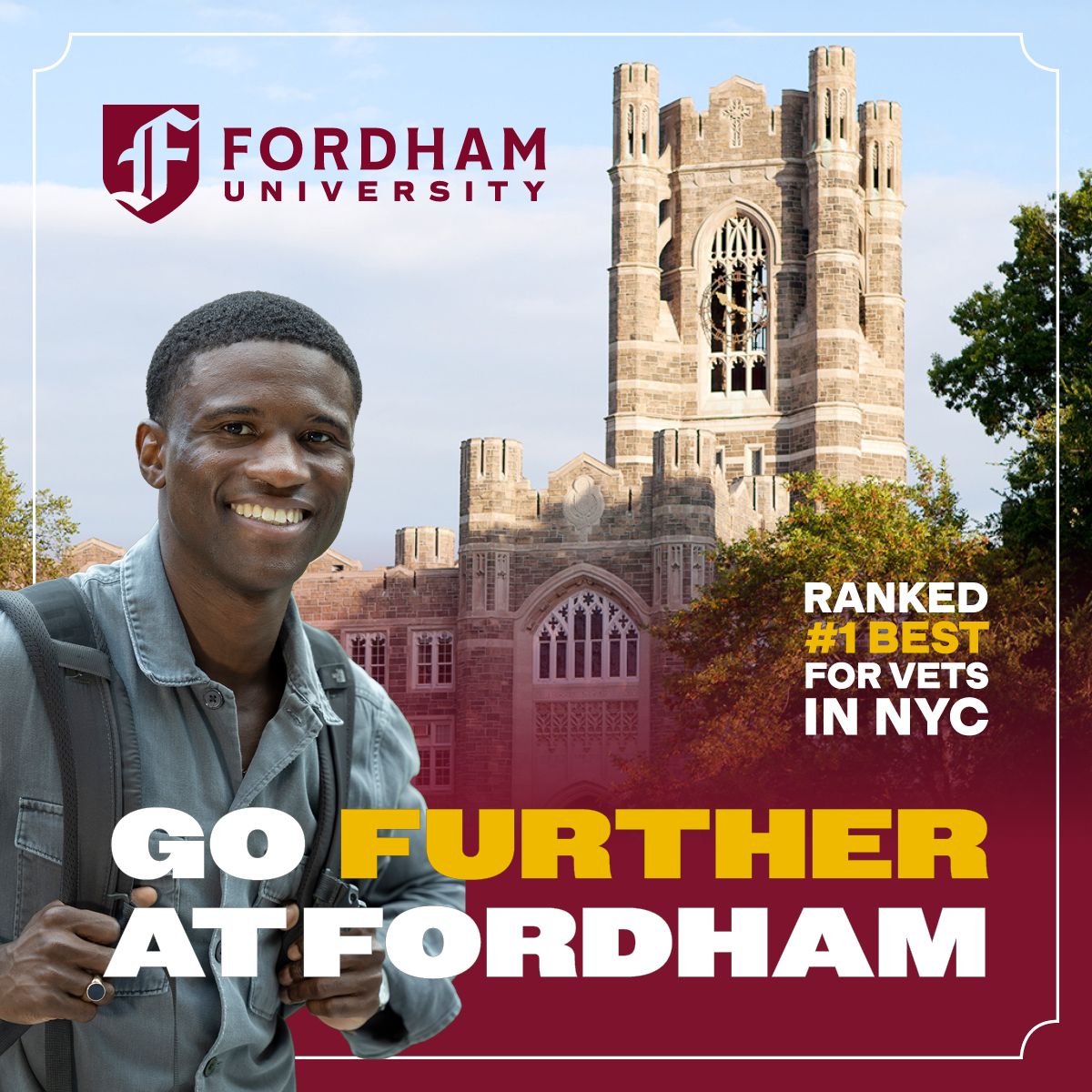 Fordham University Office of Military and Veterans' Services ad