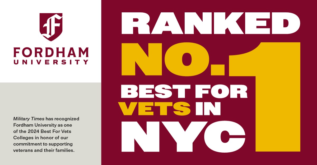 Fordham University Office of Military and Veterans' Services ad