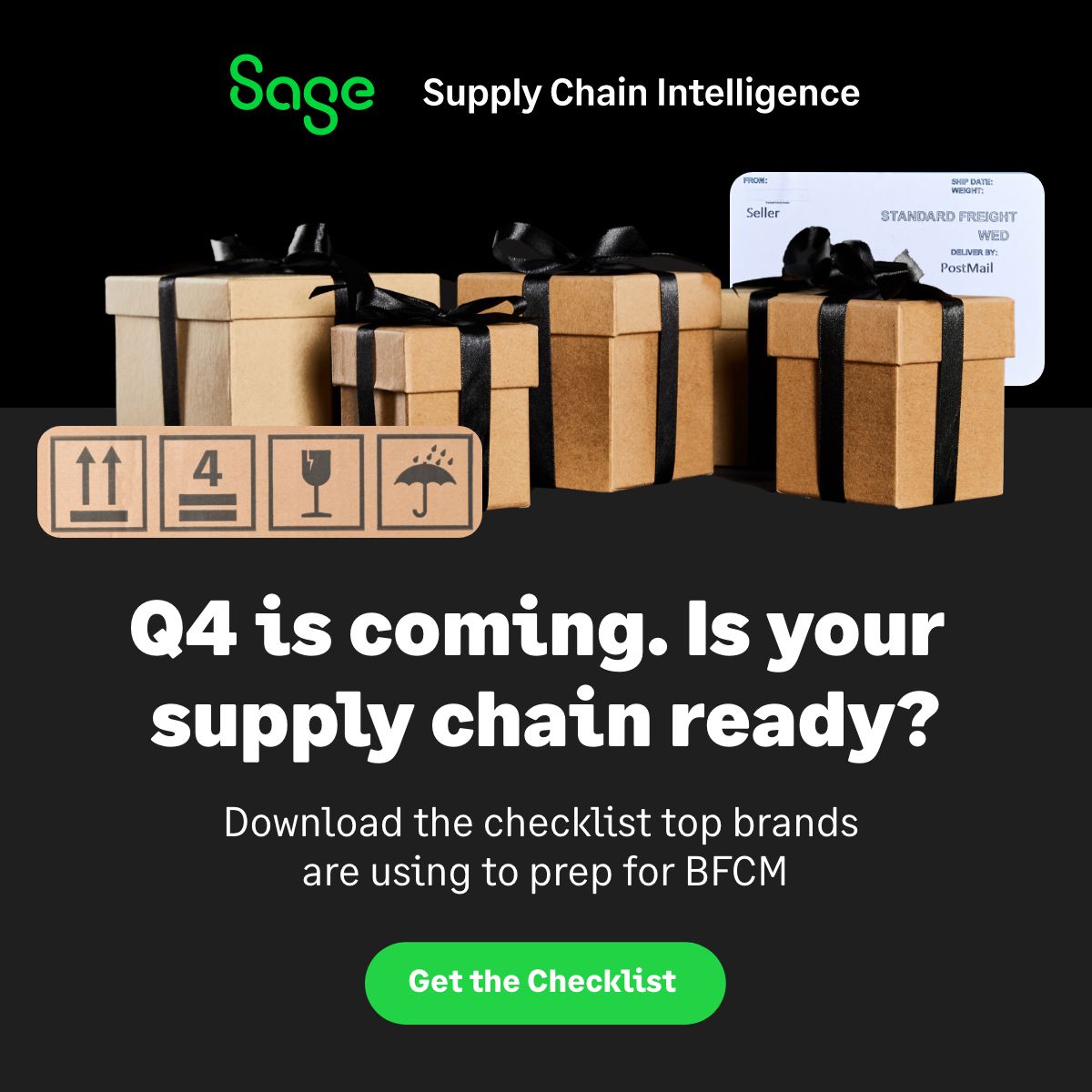 Sage Supply Chain Intelligence ad