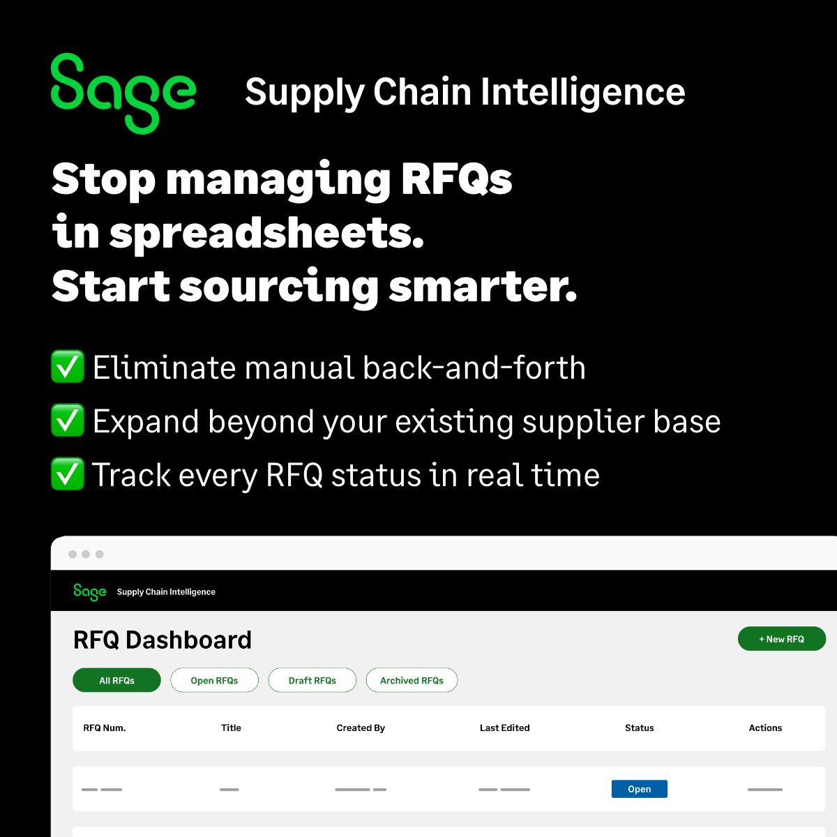 Sage Supply Chain Intelligence ad