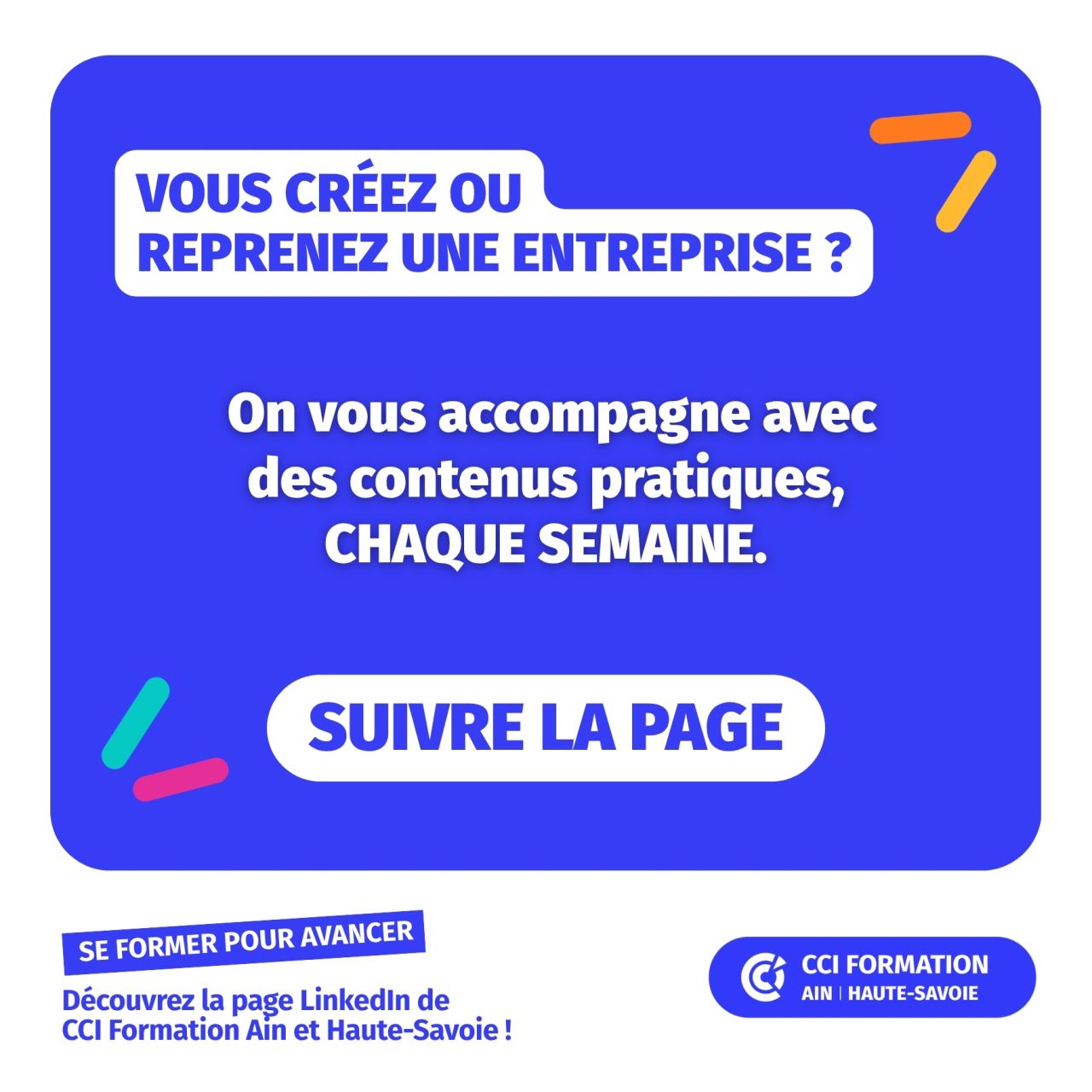 CCI Formation Ain & Haute-Savoie ad