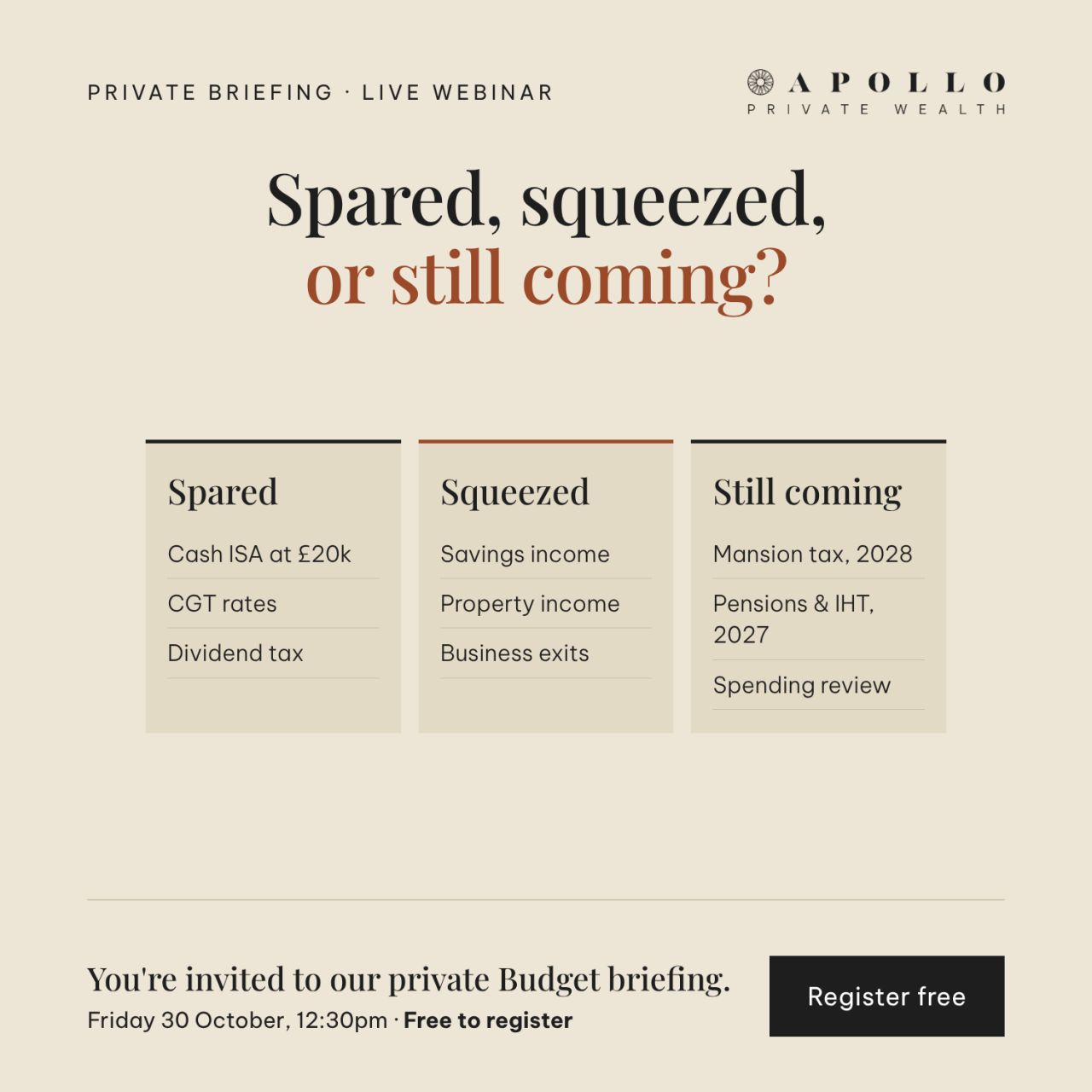 Apollo Private Wealth ad