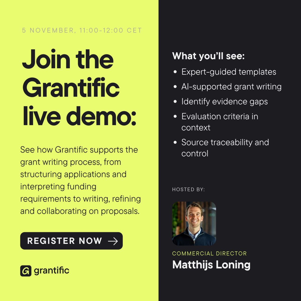 Grantific ad