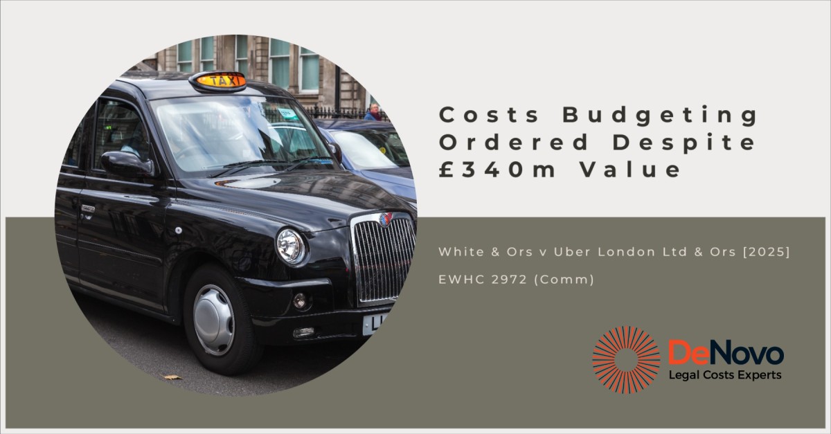 DeNovo | Legal Costs Experts ad