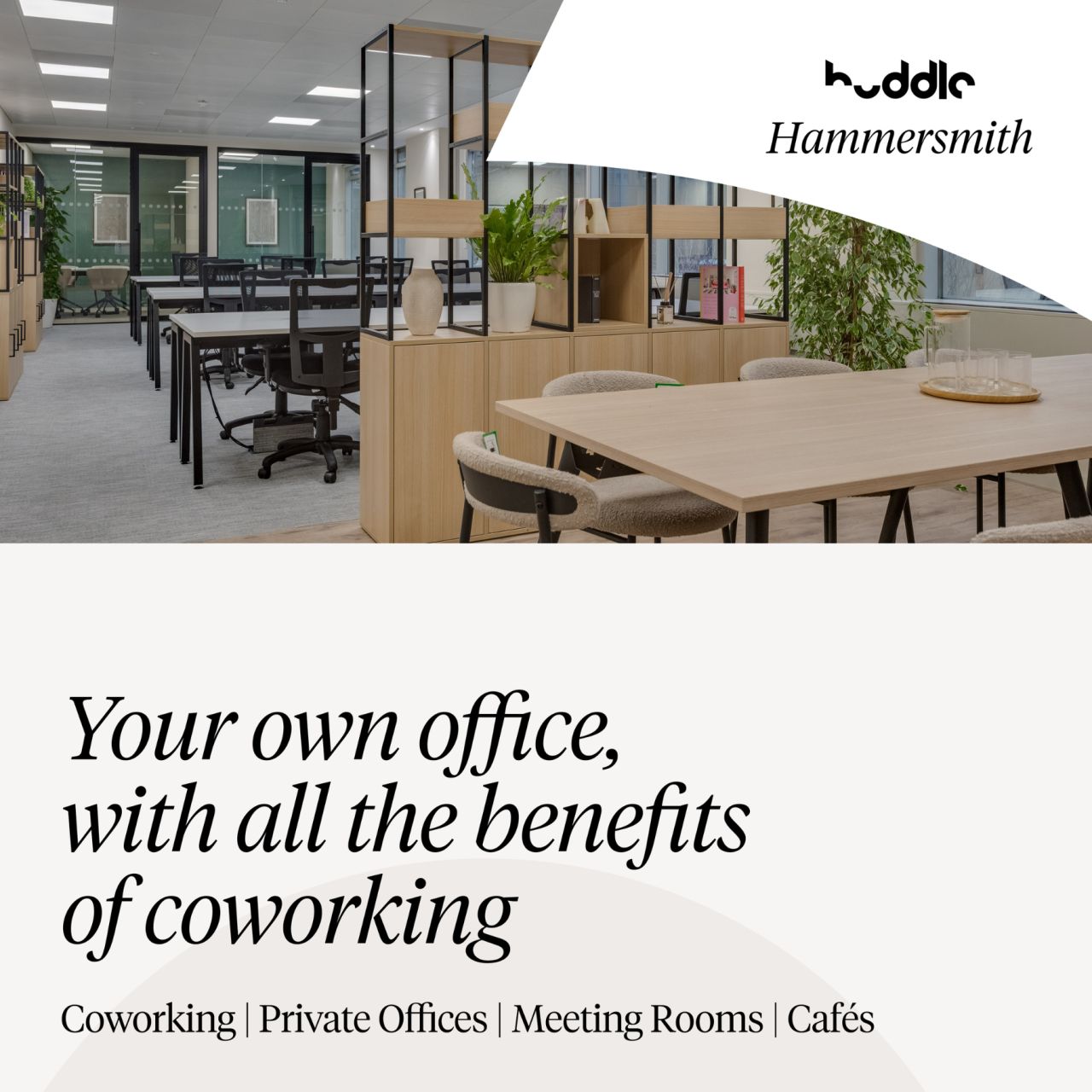 Huddle - Coworking & Private Offices ad