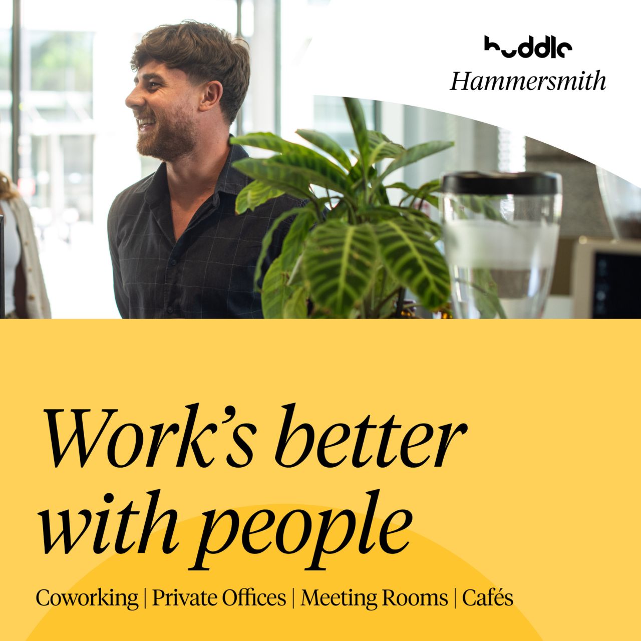 Huddle - Coworking & Private Offices ad